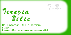 terezia milis business card